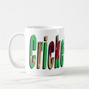 Logo Du Jeu De Cricket, Mug De Café Blanc.