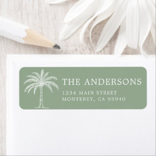 Logo du Mariage Monogramme personnalisé Palm Tree