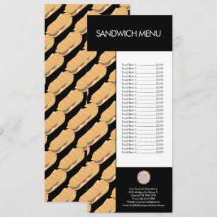 Logo du menu de la boutique de sandwichs modernes