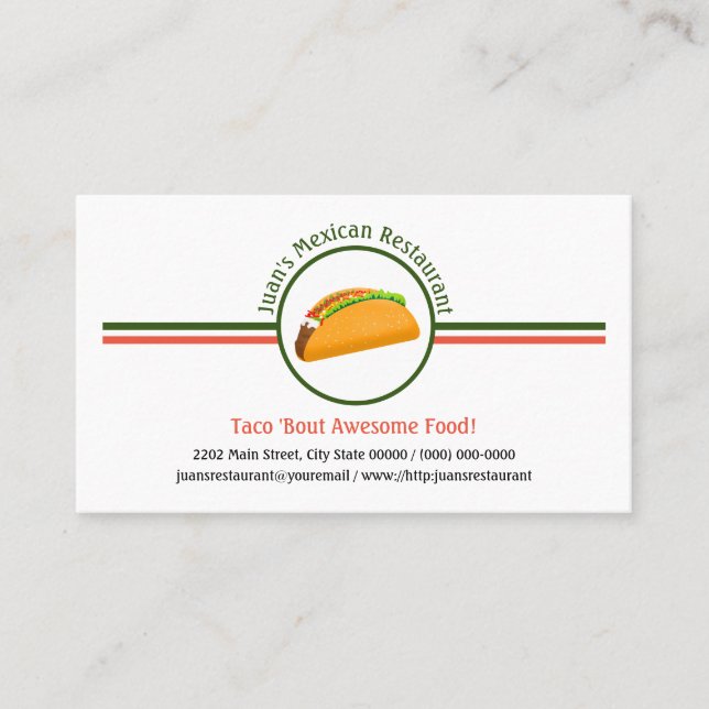 Logo du restaurant mexicain Carte de visite person (Devant)