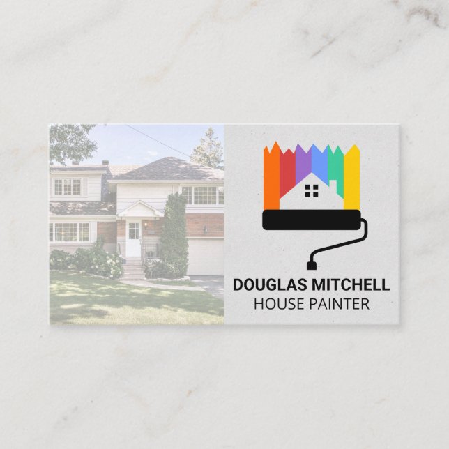 Logo du rouleau de peinture | Carte de visite rési (Devant)