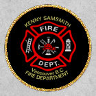 Logo du service d'incendie Badge noir et rouge1r