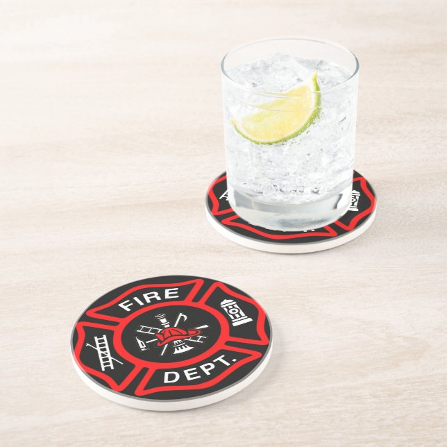 Logo du service d'incendie Dessous de verre d'insi (Côté)