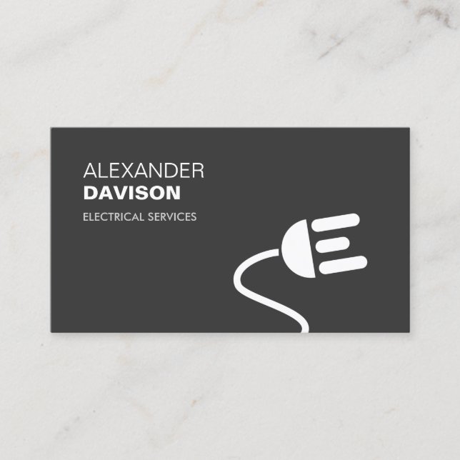 LOGO ÉLECTRICIEN CARTE DE VISITE MODERNE I (Devant)