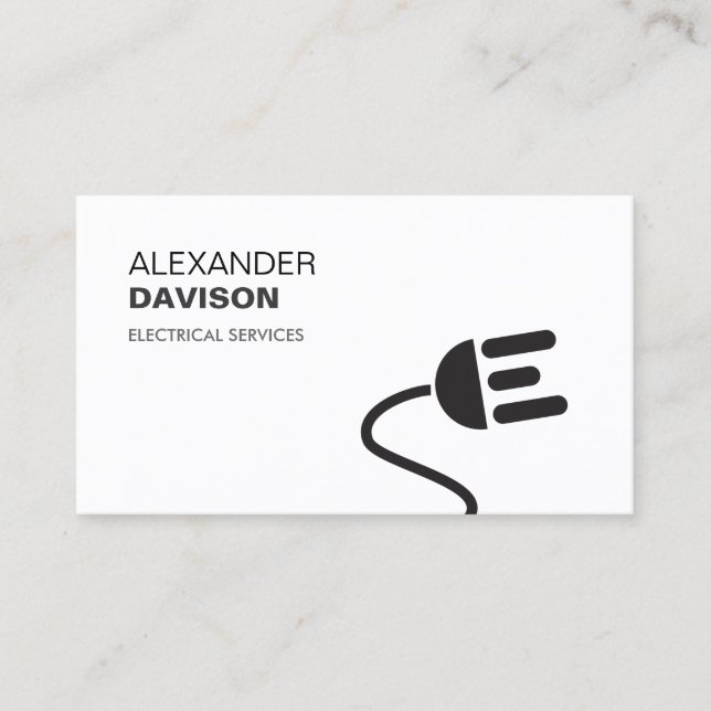 LOGO ÉLECTRIQUE CARTE DE VISITE MODERNE II (Devant)