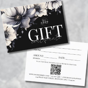 Logo Elegant Black White Business Certificat cadea