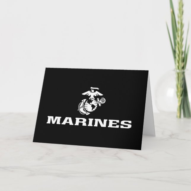 Logo empilé USMC - Blanc (Devant)