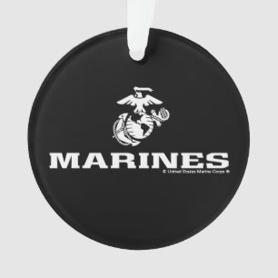 Logo empilé USMC - Blanc