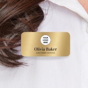 Logo Employee Gold Name Tag
