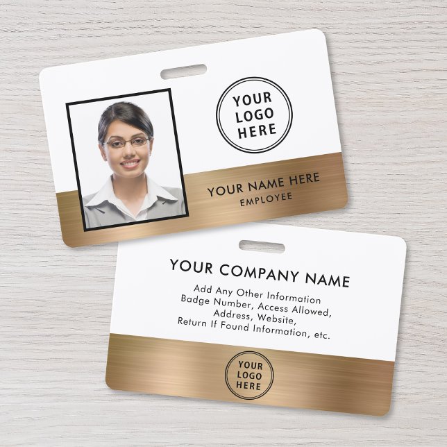 Logo Employee Photo ID Gold Badge (Creator Uploaded)