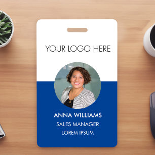 Logo employee round Photo ID Badge