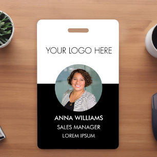 Logo employee round Photo ID Badge