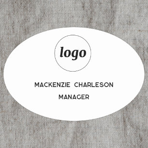 Logo Employee Staff Magnetic or Pin Name Tag