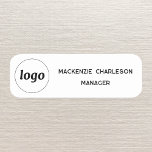 Logo Employee Staff Magnetic or Pin Name Tag<br><div class="desc">Simple and minimalist - the perfect solution for clearly and elegantly identifying yourself or your team at events, meetings, trade shows, retail or any professional setting. With a clean and modern design featuring your company logo, name and job title in a clear and easily readable format. The minimalist style ensures...</div>