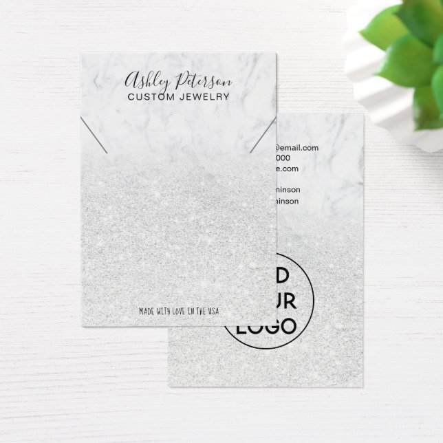 Logo en marbre blanc parties scintillant bijoux co (Bureau)