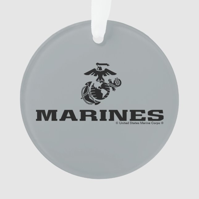 Logo en noir empilé USMC (devant)