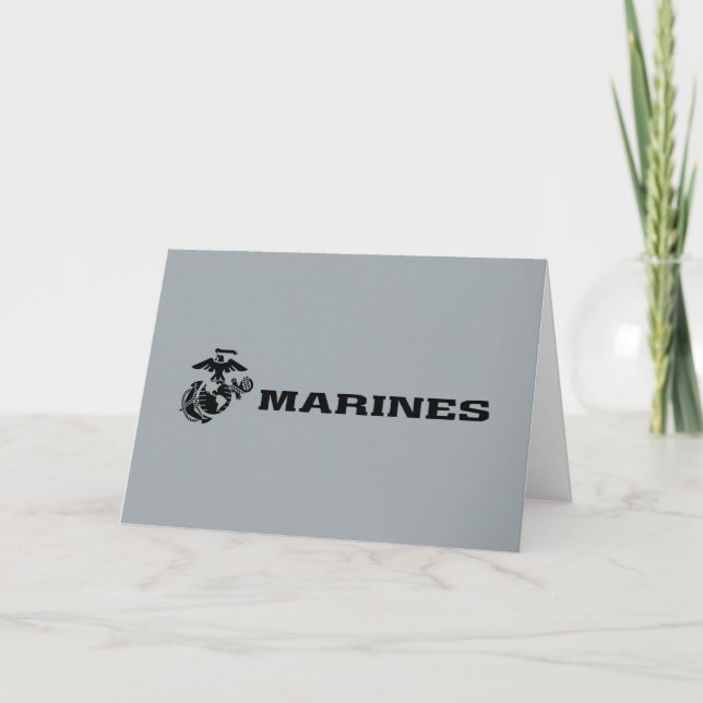 Logo en noir empilé USMC (Devant)