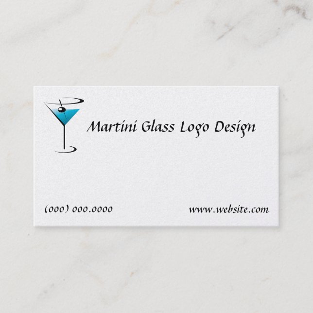 Logo en verre Martini Carte de visite Bartending (Devant)
