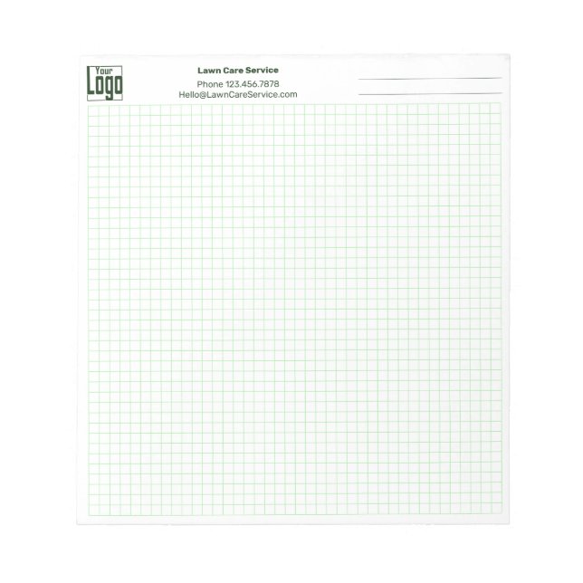 Logo Entreprise Note Grille Graphique Bloc-Notes (Devant)