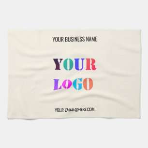 Logo Entreprise Personnalisé Texte Serviettes de c