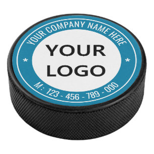 Logo Entreprise Personnalisée Texte Hockey Puck Ch