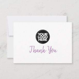 Logo Et Carte de remerciements De Message De Purpl
