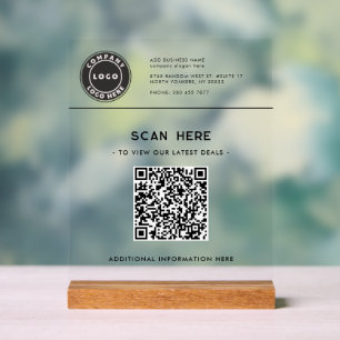 Logo et code QR Site d'offres commerciales moderne