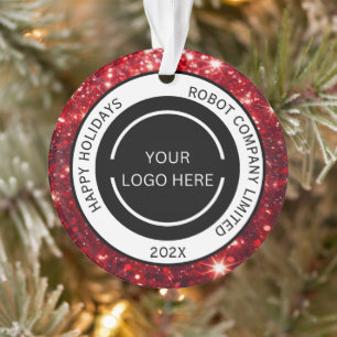 Logo et nom de la société rouge moderne