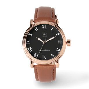 Logo et site web de montre noire minimaliste moder