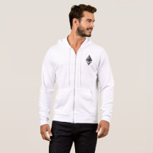 Logo Ethereum ETH | Sweat à capuche zippé