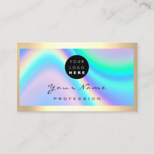 Logo Eyelash Makeup Artist Hair Modern Holograph Business Card