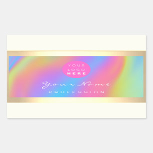 Logo Eyelash Makeup Hair Nails Holograph Unicorn B Sticker