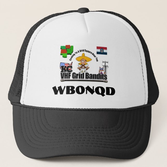 Logo faible de signal, casquette - customisé… - (Devant)