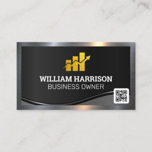 Logo financier   Carte de visite de code QR