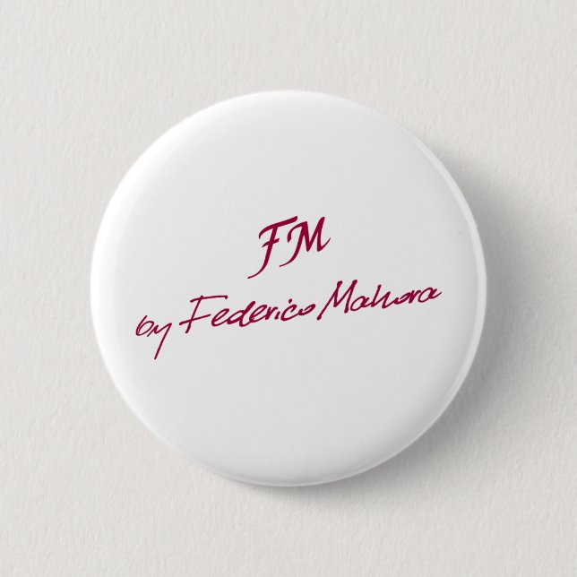 logo [FM BY FEDERICO MAHORA] 2 Inch Round Button (Front)