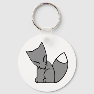 Logo Fox (grey) Keychain