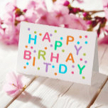 Logo Fun Cute Colourful Simple Business Birthday Card<br><div class="desc">Celebrate in style with our vibrant Horizontal Business Happy Birthday Card, featuring a simple yet charming design of bright coloured letters spelling out 'Happy Birthday, ' surrounded by playful confetti dots in matching hues. Perfect for spreading joy to employees, business partners, and valued customers, this card offers a personalized touch...</div>