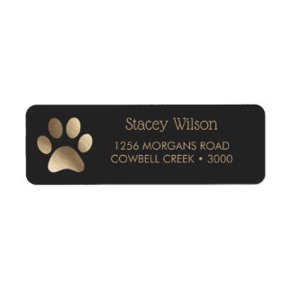 Logo Gold Empreinte de patte sur Deep Charcoal