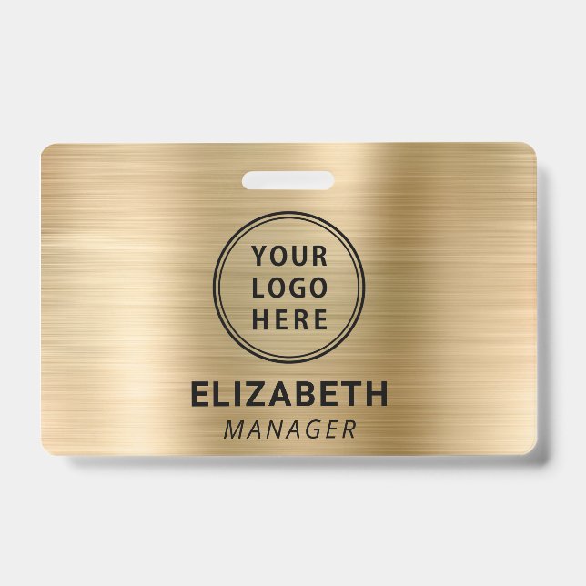 Logo Gold Name Badge (Front)