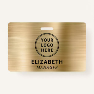 Logo Gold Name Badge