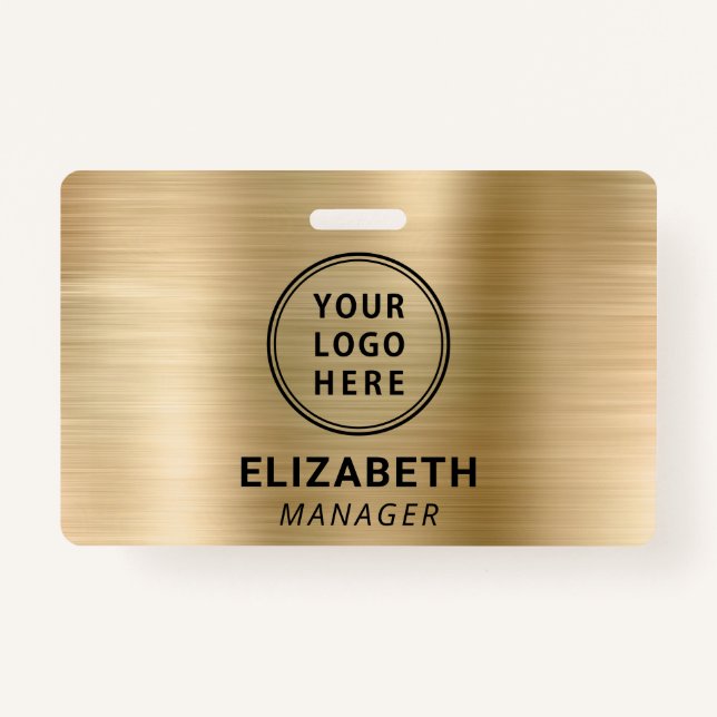 Logo Gold Name Badge (Front)