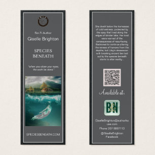 Logo Gray Author Promotional Material Bookmarks