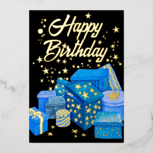 Logo Hand Painted Blue Gifts Business Birthday