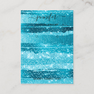 Logo Handmade Jewellery Card Ocean Stripes