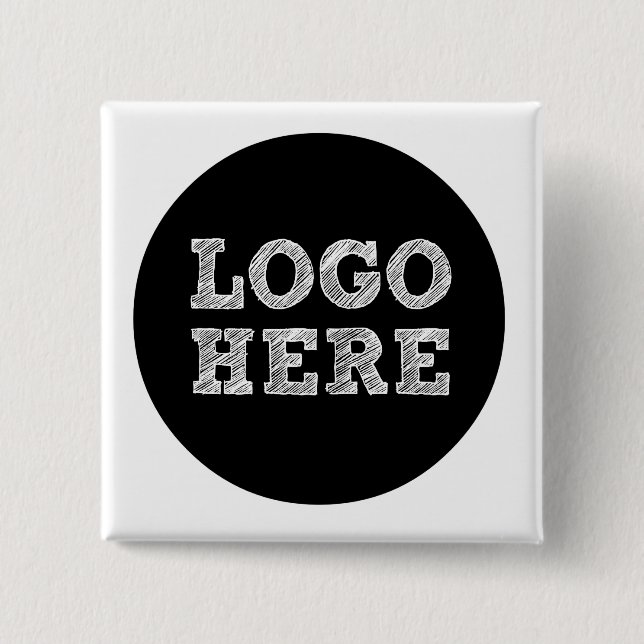 Logo Here 2 Inch Square Button (Front)