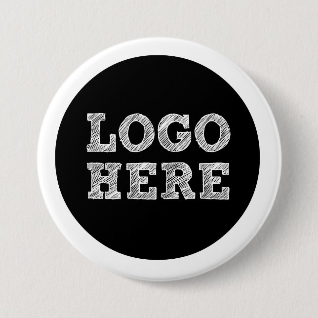 Logo Here 3 Inch Round Button (Front)