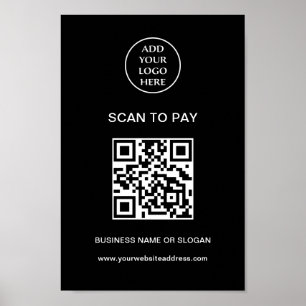 Logo Here Business Company Corporate Scan To Pay Poster