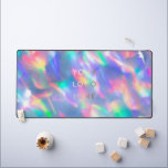 Logo Holographic Iridescent Ultra Modern Desk Mat<br><div class="desc">For additional zazzle business stationery,  advertising 
or merchandising items to match this item,  please contact us through the designer contact on the our zazzle homepage.</div>