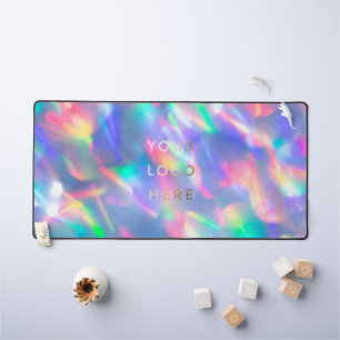 Logo Holographic Iridescent Ultra Modern Desk Mat