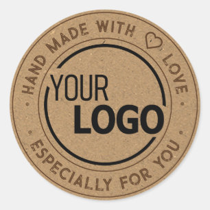 Logo Image Template Especially For You Kraft Paper Classic Round Sticker